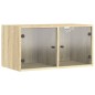 vidaXL Wandschrank mit Glastüren Sonoma-Eiche 68,5x37x35 cm vidaXL Wandschrank mit Glastüren Sonoma-Eiche 68,5x37x35 cm