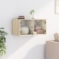 vidaXL Wandschrank mit Glastüren Sonoma-Eiche 68,5x37x35 cm vidaXL Wandschrank mit Glastüren Sonoma-Eiche 68,5x37x35 cm