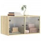 vidaXL Wandschrank mit Glastüren Sonoma-Eiche 68,5x37x35 cm vidaXL Wandschrank mit Glastüren Sonoma-Eiche 68,5x37x35 cm