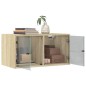 vidaXL Wandschrank mit Glastüren Sonoma-Eiche 68,5x37x35 cm vidaXL Wandschrank mit Glastüren Sonoma-Eiche 68,5x37x35 cm
