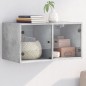 vidaXL Wandschrank mit Glastüren Betongrau 68,5x37x35 cm vidaXL Wandschrank mit Glastüren Betongrau 68,5x37x35 cm