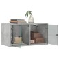 vidaXL Wandschrank mit Glastüren Betongrau 68,5x37x35 cm vidaXL Wandschrank mit Glastüren Betongrau 68,5x37x35 cm