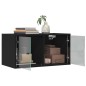 vidaXL Wandschrank mit Glastüren Schwarz 68,5x37x35 cm vidaXL Wandschrank mit Glastüren Schwarz 68,5x37x35 cm