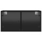 vidaXL Wandschrank mit Glastüren Schwarz 68,5x37x35 cm vidaXL Wandschrank mit Glastüren Schwarz 68,5x37x35 cm