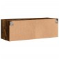 vidaXL Wandschrank mit Glastüren Räuchereiche 102x37x35 cm vidaXL Wandschrank mit Glastüren Räuchereiche 102x37x35 cm