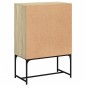 vidaXL Beistellschrank mit Glastüren Sonoma-Eiche 69x37x100 cm vidaXL Beistellschrank mit Glastüren Sonoma-Eiche 69x37x100 cm