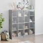 vidaXL Bücherschrank mit Türen Betongrau 136x37x142 cm Holzwerkstoff vidaXL Bücherschrank mit Türen Betongrau 136x37x142 cm Holzwerkstoff