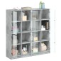 vidaXL Bücherschrank mit Türen Betongrau 136x37x142 cm Holzwerkstoff vidaXL Bücherschrank mit Türen Betongrau 136x37x142 cm Holzwerkstoff