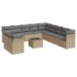 vidaXL 12-tlg. Garten-Sofagarnitur mit Kissen Beige Poly Rattan vidaXL 12-tlg. Garten-Sofagarnitur mit Kissen Beige Poly Rattan