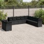 vidaXL 11-tlg. Garten-Sofagarnitur mit Kissen Schwarz Poly Rattan vidaXL 11-tlg. Garten-Sofagarnitur mit Kissen Schwarz Poly Rattan