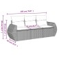 vidaXL 3-tlg. Garten-Sofagarnitur mit Kissen Schwarz Poly Rattan vidaXL 3-tlg. Garten-Sofagarnitur mit Kissen Schwarz Poly Rattan