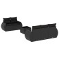 vidaXL 6-tlg. Garten-Sofagarnitur mit Kissen Schwarz Poly Rattan vidaXL 6-tlg. Garten-Sofagarnitur mit Kissen Schwarz Poly Rattan