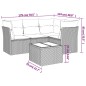 vidaXL 5-tlg. Garten-Sofagarnitur mit Kissen Schwarz Poly Rattan vidaXL 5-tlg. Garten-Sofagarnitur mit Kissen Schwarz Poly Rattan