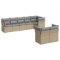 vidaXL 8-tlg. Garten-Sofagarnitur mit Kissen Beige Poly Rattan vidaXL 8-tlg. Garten-Sofagarnitur mit Kissen Beige Poly Rattan