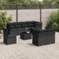 vidaXL 9-tlg. Garten-Sofagarnitur mit Kissen Schwarz Poly Rattan vidaXL 9-tlg. Garten-Sofagarnitur mit Kissen Schwarz Poly Rattan