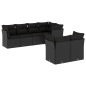 vidaXL 7-tlg. Garten-Sofagarnitur mit Kissen Schwarz Poly Rattan vidaXL 7-tlg. Garten-Sofagarnitur mit Kissen Schwarz Poly Rattan