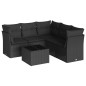 vidaXL 6-tlg. Garten-Sofagarnitur mit Kissen Schwarz Poly Rattan vidaXL 6-tlg. Garten-Sofagarnitur mit Kissen Schwarz Poly Rattan