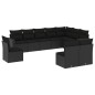 vidaXL 10-tlg. Garten-Sofagarnitur mit Kissen Schwarz Poly Rattan vidaXL 10-tlg. Garten-Sofagarnitur mit Kissen Schwarz Poly Rattan
