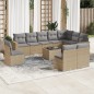 vidaXL 11-tlg. Garten-Sofagarnitur mit Kissen Beige Poly Rattan vidaXL 11-tlg. Garten-Sofagarnitur mit Kissen Beige Poly Rattan