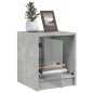 vidaXL Nachttisch mit Glastür Betongrau 35x37x42 cm vidaXL Nachttisch mit Glastür Betongrau 35x37x42 cm