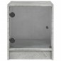 vidaXL Nachttisch mit Glastür Betongrau 35x37x42 cm vidaXL Nachttisch mit Glastür Betongrau 35x37x42 cm