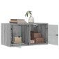 vidaXL Wandschränke mit Glastüren 2 Stk. Grau Sonoma 68,5x37x35 cm vidaXL Wandschränke mit Glastüren 2 Stk. Grau Sonoma 68,5x37x35 cm