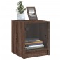 vidaXL Nachttische mit Glastüren 2 Stk. Braun Eichen-Optik 35x37x42 cm vidaXL Nachttische mit Glastüren 2 Stk. Braun Eichen-Optik 35x37x42 cm