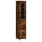 Highboard Räuchereiche 34,5x34x180 cm Holzwerkstoff Highboard Räuchereiche 34,5x34x180 cm Holzwerkstoff