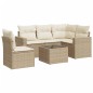 vidaXL 6-tlg. Garten-Sofagarnitur mit Kissen Beige Poly Rattan vidaXL 6-tlg. Garten-Sofagarnitur mit Kissen Beige Poly Rattan