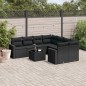 vidaXL 9-tlg. Garten-Sofagarnitur mit Kissen Schwarz Poly Rattan vidaXL 9-tlg. Garten-Sofagarnitur mit Kissen Schwarz Poly Rattan