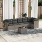 vidaXL 7-tlg. Garten-Sofagarnitur mit Kissen Grau Poly Rattan vidaXL 7-tlg. Garten-Sofagarnitur mit Kissen Grau Poly Rattan