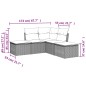 vidaXL 5-tlg. Garten-Sofagarnitur mit Kissen Schwarz Poly Rattan vidaXL 5-tlg. Garten-Sofagarnitur mit Kissen Schwarz Poly Rattan