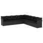 vidaXL 9-tlg. Garten-Sofagarnitur mit Kissen Schwarz Poly Rattan vidaXL 9-tlg. Garten-Sofagarnitur mit Kissen Schwarz Poly Rattan