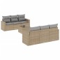 vidaXL 7-tlg. Garten-Sofagarnitur mit Kissen Beige Poly Rattan vidaXL 7-tlg. Garten-Sofagarnitur mit Kissen Beige Poly Rattan