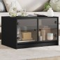 vidaXL Couchtisch mit Glastüren Schwarz 68x50x42 cm vidaXL Couchtisch mit Glastüren Schwarz 68x50x42 cm