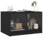 vidaXL Couchtisch mit Glastüren Schwarz 68x50x42 cm vidaXL Couchtisch mit Glastüren Schwarz 68x50x42 cm