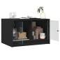 vidaXL Couchtisch mit Glastüren Schwarz 68x50x42 cm vidaXL Couchtisch mit Glastüren Schwarz 68x50x42 cm