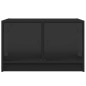 vidaXL Couchtisch mit Glastüren Schwarz 68x50x42 cm vidaXL Couchtisch mit Glastüren Schwarz 68x50x42 cm