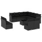vidaXL 12-tlg. Garten-Sofagarnitur mit Kissen Schwarz Poly Rattan vidaXL 12-tlg. Garten-Sofagarnitur mit Kissen Schwarz Poly Rattan