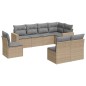 vidaXL 8-tlg. Garten-Sofagarnitur mit Kissen Beige Poly Rattan vidaXL 8-tlg. Garten-Sofagarnitur mit Kissen Beige Poly Rattan