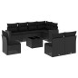 vidaXL 9-tlg. Garten-Sofagarnitur mit Kissen Schwarz Poly Rattan vidaXL 9-tlg. Garten-Sofagarnitur mit Kissen Schwarz Poly Rattan