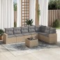 vidaXL 8-tlg. Garten-Sofagarnitur mit Kissen Beige Poly Rattan vidaXL 8-tlg. Garten-Sofagarnitur mit Kissen Beige Poly Rattan