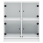 vidaXL Beistellschrank mit Glastüren Weiß 68x37x75,5 cm vidaXL Beistellschrank mit Glastüren Weiß 68x37x75,5 cm