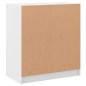 vidaXL Beistellschrank mit Glastüren Weiß 68x37x75,5 cm vidaXL Beistellschrank mit Glastüren Weiß 68x37x75,5 cm