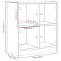 vidaXL Beistellschrank mit Glastüren Weiß 68x37x75,5 cm vidaXL Beistellschrank mit Glastüren Weiß 68x37x75,5 cm