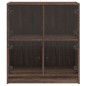 vidaXL Beistellschrank mit Glastüren Braun Eichen-Optik 68x37x75,5 cm vidaXL Beistellschrank mit Glastüren Braun Eichen-Optik 68x37x75,5 cm