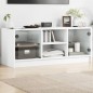 vidaXL TV-Schrank mit Glastüren Weiß 102x37x42 cm vidaXL TV-Schrank mit Glastüren Weiß 102x37x42 cm