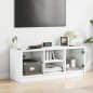 vidaXL TV-Schrank mit Glastüren Weiß 102x37x42 cm vidaXL TV-Schrank mit Glastüren Weiß 102x37x42 cm