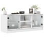 vidaXL TV-Schrank mit Glastüren Weiß 102x37x42 cm vidaXL TV-Schrank mit Glastüren Weiß 102x37x42 cm