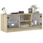 vidaXL TV-Schrank mit Glastüren Sonoma-Eiche 102x37x42 cm vidaXL TV-Schrank mit Glastüren Sonoma-Eiche 102x37x42 cm